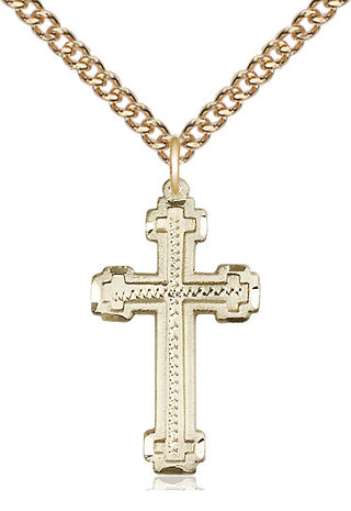 14kt Gold Filled Cross Medal Catholic Jewelry
