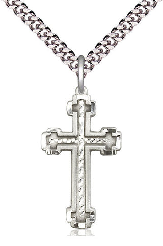 Pewter Cross Medal Catholic Jewelry