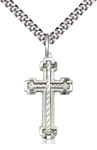 Pewter Cross Medal Catholic Jewelry