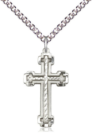Sterling Silver Cross Medal Catholic Jewelry