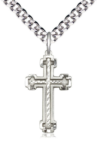 Sterling Silver Cross Medal Catholic Jewelry