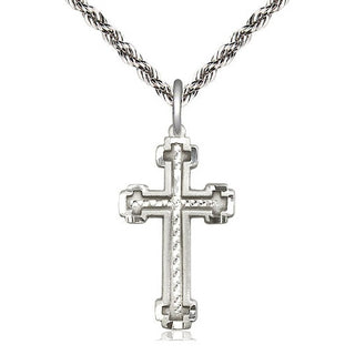 Sterling Silver Cross Medal Catholic Jewelry
