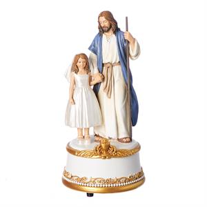 7.5-Inch Jesus With Girl Musical Communion With U - View 2