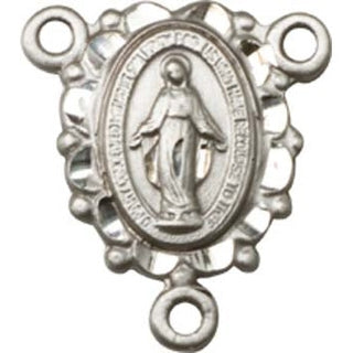 Sterling Silver Miraculous Rosary Center Rosary Center