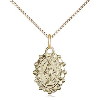 14kt Gold Filled Miraculous Medal Religious and Catholic Jewelry