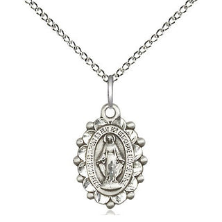 Sterling Silver Miraculous Medal Religious and Catholic Jewelry