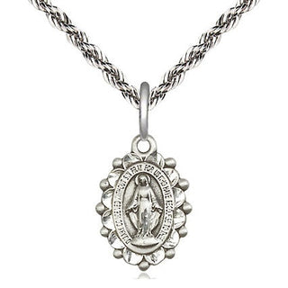 Sterling Silver Miraculous Medal Religious and Catholic Jewelry