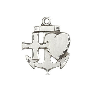 Pewter Faith, Hope & Charity Medal
