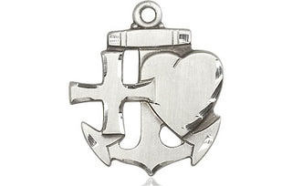 Sterling Silver Faith, Hope & Charity Medal