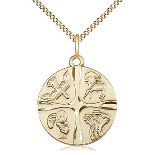 14kt Gold Filled Christian Life Medal Catholic Jewelry