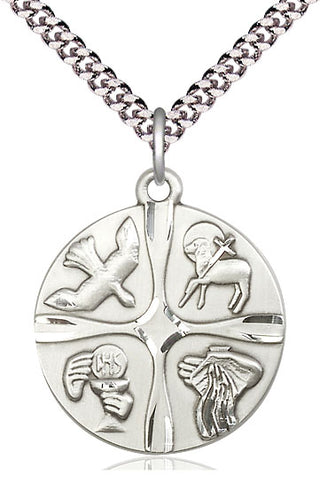 Sterling Silver Christian Life Medal Catholic Jewelry
