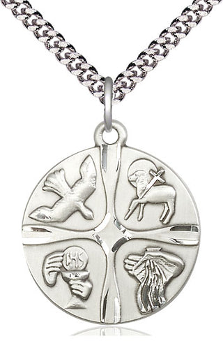 Sterling Silver Christian Life Medal Catholic Jewelry