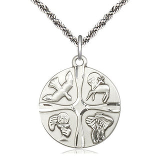 Sterling Silver Christian Life Medal Catholic Jewelry