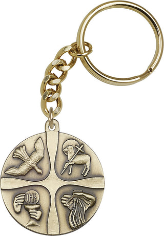 Gold Oxide Christian Life Keychain