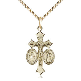 14kt Gold Filled Jesus, Mary, Our Lady of La Salette Medal Catholic Jewelry