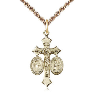 14kt Gold Filled Jesus, Mary, Our Lady of La Salette Medal Catholic Jewelry