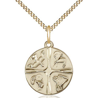 14kt Gold Filled Christian Life Medal Religious Jewelry