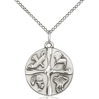 Sterling Silver Christian Life Medal Religious Jewelry