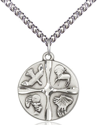 Sterling Silver Christian Life Medal Religious Jewelry