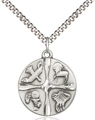 Sterling Silver Christian Life Medal Religious Jewelry