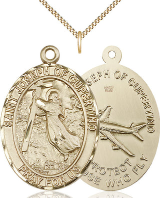 14kt Gold Filled Saint Joseph of Cupertino Medal Catholic Jewelry