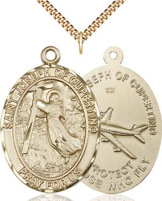 14kt Gold Filled Saint Joseph of Cupertino Medal Catholic Jewelry