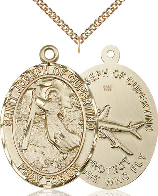 14kt Gold Filled Saint Joseph of Cupertino Medal | Large