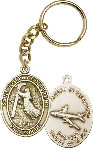Gold Oxide Saint Joseph of Cupertino Keychain