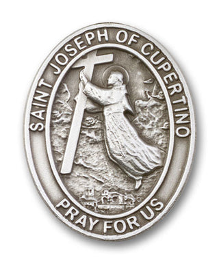 Silver Finish St Joseph of Cupertino Visor Clip