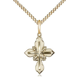 14kt Gold Filled Cross Medal Religious Jewelry Engraved Catholic Saint Jewelry