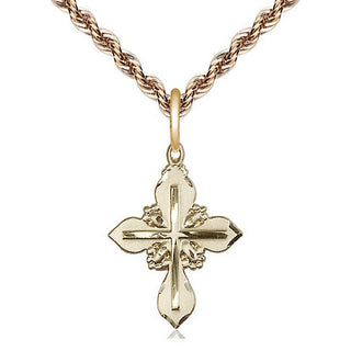 14kt Gold Filled Cross Medal Religious Jewelry Engraved Catholic Saint Jewelry