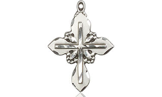 Sterling Silver Cross Medal Engraved Catholic Saint Jewelry