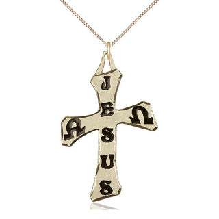14kt Gold Filled Cross Medal Catholic Jewelry