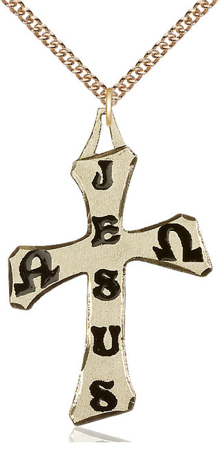 14kt Gold Filled Cross Medal Catholic Jewelry