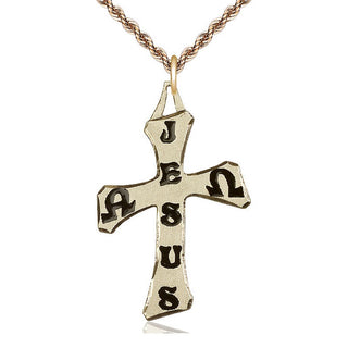 14kt Gold Filled Cross Medal Catholic Jewelry