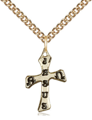 14kt Gold Filled Cross Medal Religious Jewelry