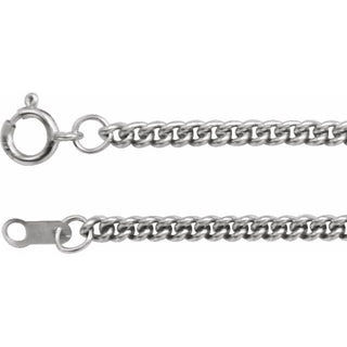 20 Inch Curb Link Chain With Spring Ring Sterling Silver