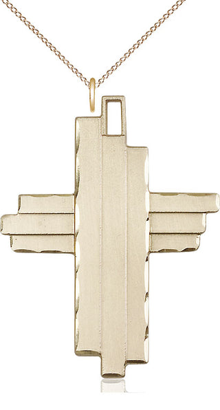 14kt Gold Filled Cross Medal Catholic Jewelry