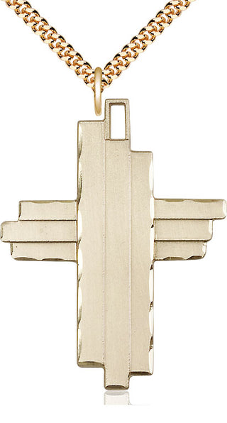 14kt Gold Filled Cross Medal Catholic Jewelry