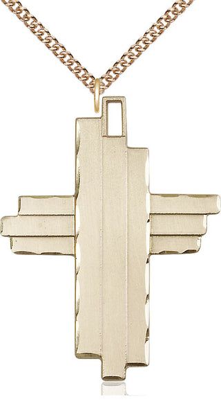 14kt Gold Filled Cross Medal Catholic Jewelry