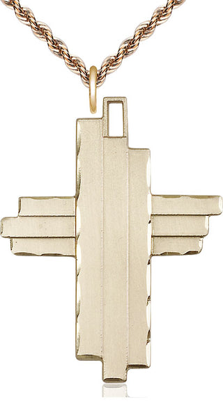 14kt Gold Filled Cross Medal Catholic Jewelry