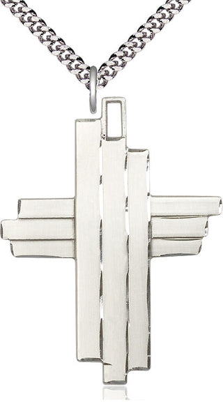 Sterling Silver Cross Medal Catholic Jewelry