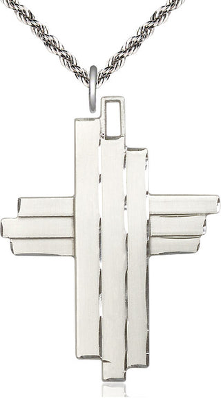 Sterling Silver Cross Medal Catholic Jewelry
