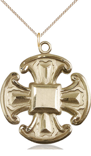 14kt Gold Cross Medal