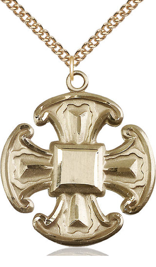 14kt Gold Cross Medal