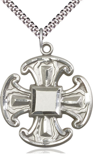 Sterling Silver Cross Medal Catholic Jewelry