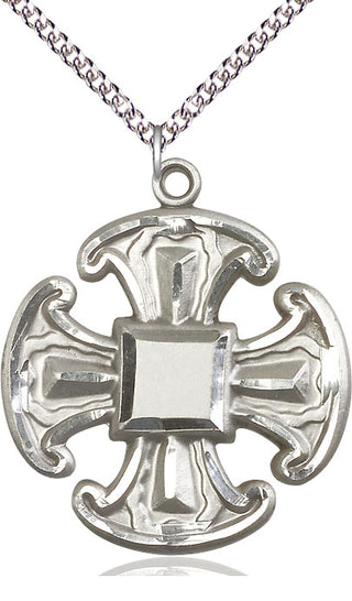 Sterling Silver Cross Medal Catholic Jewelry