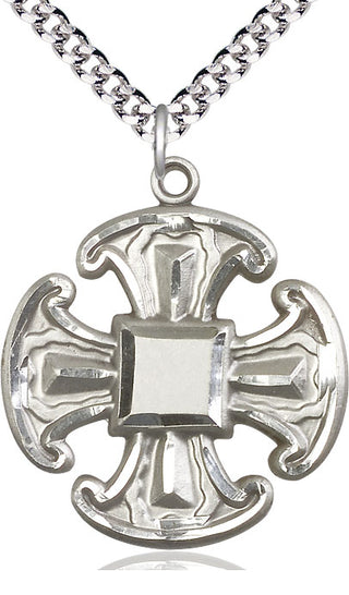 Sterling Silver Cross Medal Catholic Jewelry