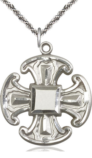 Sterling Silver Cross Medal Catholic Jewelry