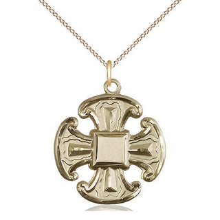 14kt Gold Cross Medal